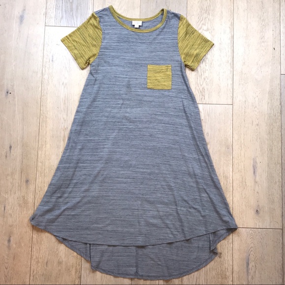 LuLaRoe Dresses & Skirts - LulaRoe - Grey and Yellow Dress